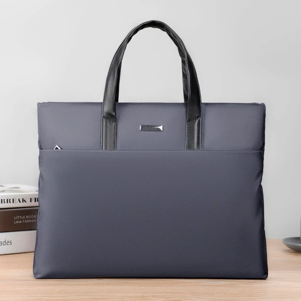 Erkekler için Büyük Kapasiteli Polyester Laptop Çantası - Gri