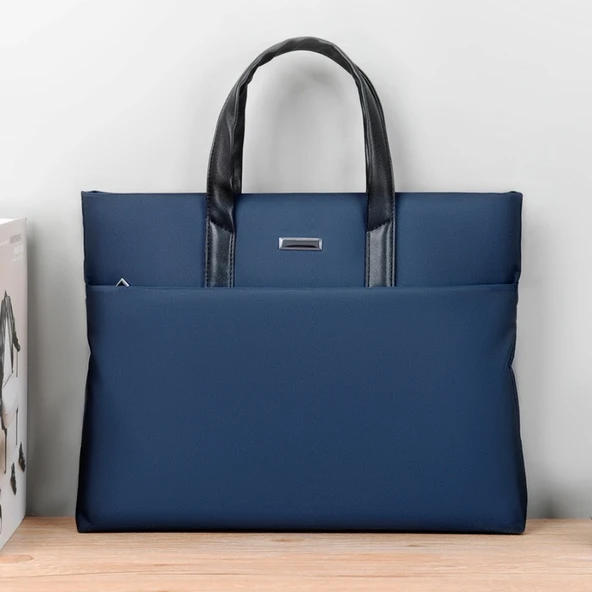 Erkekler için Büyük Kapasiteli Polyester Laptop Çantası - Gri - 8