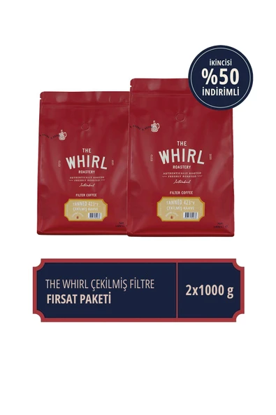 The Whirl Filtre Tanned 423°F Çekilmiş Kahve 1 kg x 2 Adet
