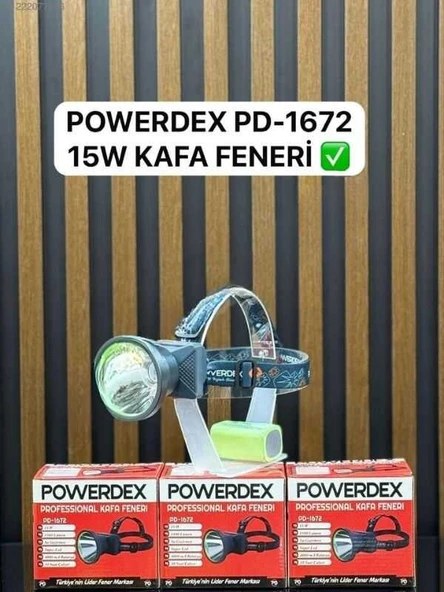 Powerdex PD-1672 1500 Lümen Profesyonel Kafa Feneri