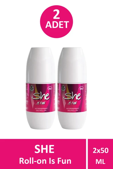 She Is Fun Roll-On Kadın 50 ml 2 Adet