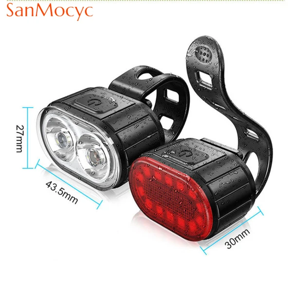 USB Şarjlı Bisiklet Arka LED Işığı - Sadece Kırmızı - 3
