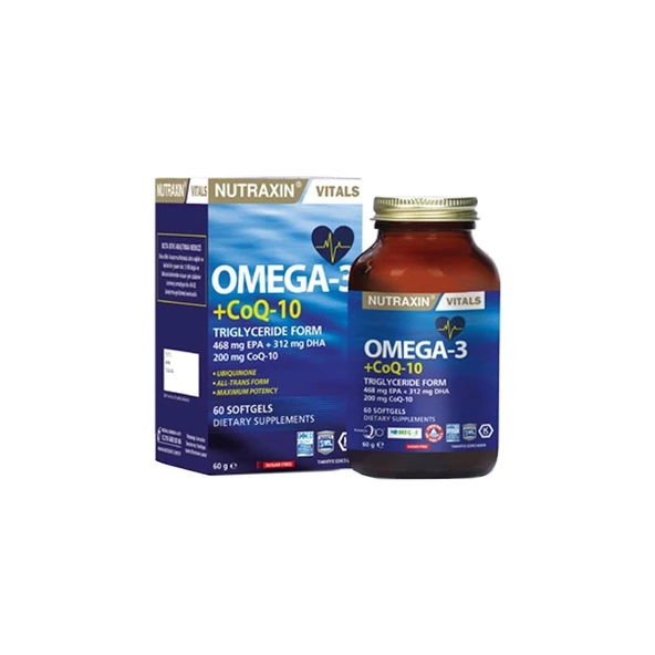 Nutraxin Omega-3 + Coq-10 60 Kapsül