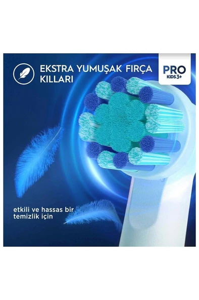 Oral-B Pro Kids Frozen Şarjlı Diş Fırçası Yedek Başlığı – 2’li Paket (3+ Yaş, Yumuşak Kıllı) - 5