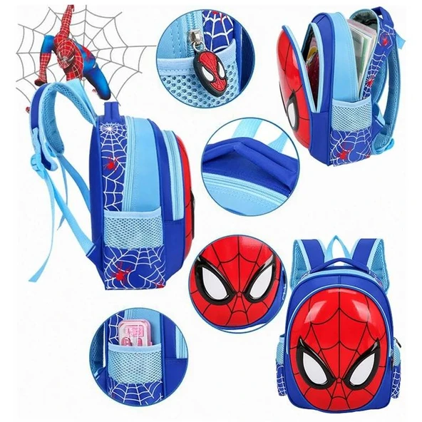 Çocuk Sırt Çantası - 3D Spider-Man - Renk 1 - 7