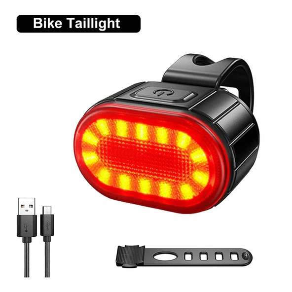 USB Şarjlı Bisiklet Arka LED Işığı - Sadece Kırmızı