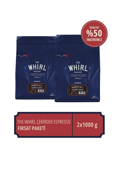 The Whirl Espresso Brunette 441°F Çekirdek Kahve 1 kg x 2 Adet