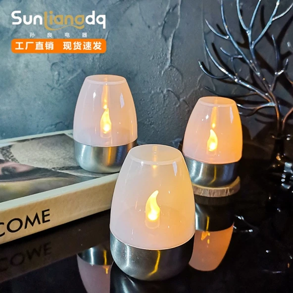 Güneş Enerjili Mum Feneri - Şeffaf - 3