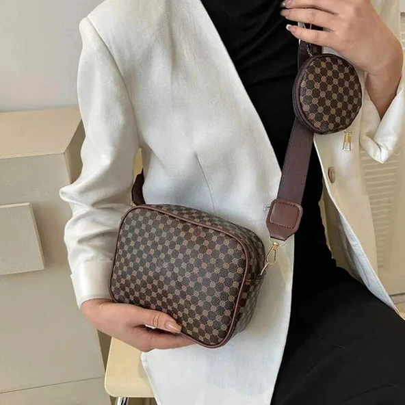 Vintage Moda Kadın Çanta - Siyah - Yumuşak PU Deri - 7