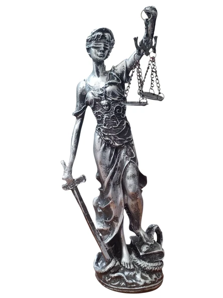 Girist  Adalet Terazisi Themis Heykeli Biblo 30 cm Gümüş Renk
