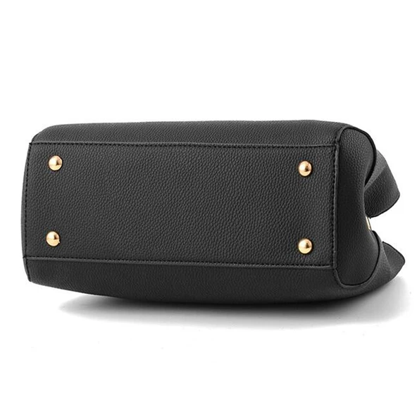 Şık Kadın Messenger Çantası - Asker Yeşili - Çiçek Süsü - 28cmx11cmx19cm - 6