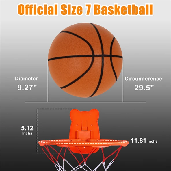 24cm Sessiz Basketbol - Kahverengi - 7 Numara - 3