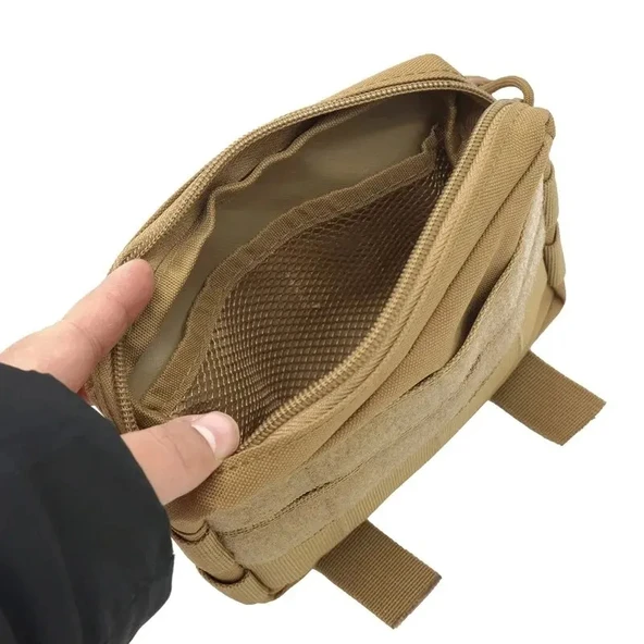 Molle EDC Bel Çantası - Taktik Pouch - İlk Yardım - Haki - 4