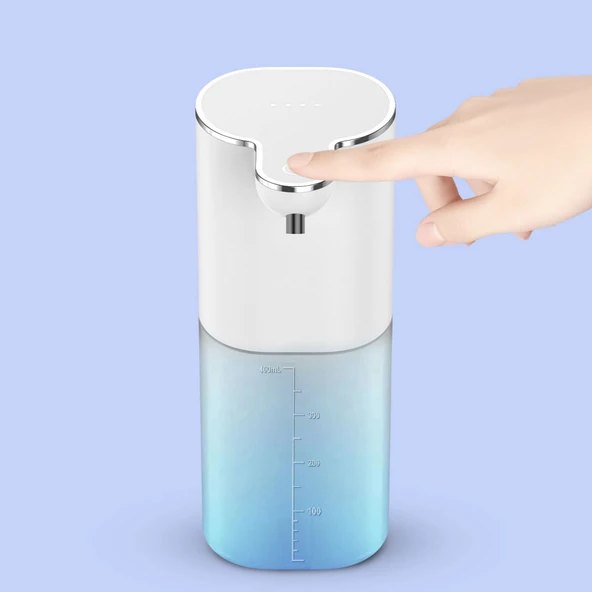 400ml Otomatik Sabun Dispenseri - Köpük Tipi - USB Şarjlı - Infrared Sensör - Ayarlanabilir - 4
