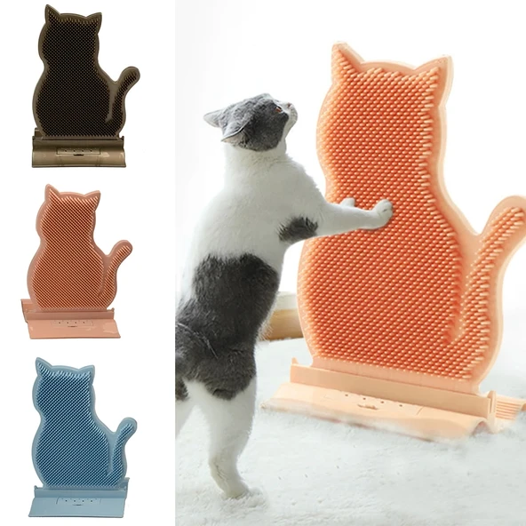 Kedi Masaj Fırçası Duvar Köşe Bakım Aracı - Gökyüzü Mavisi - 2