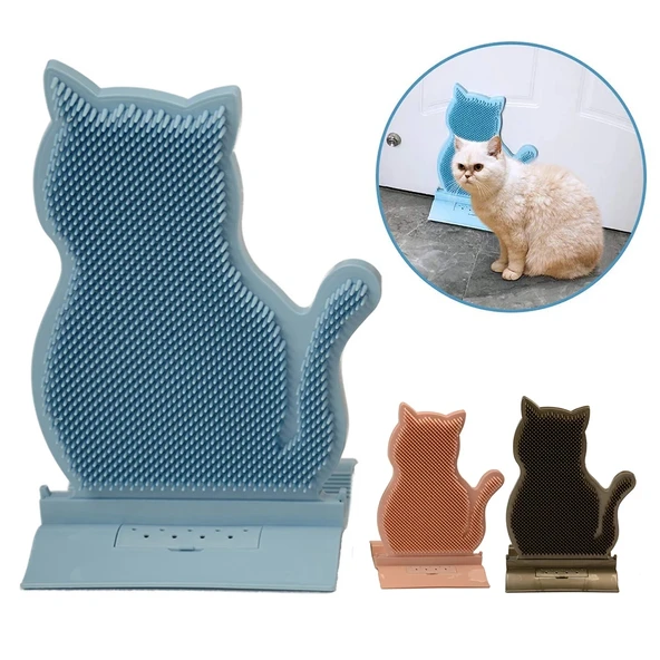 Kedi Masaj Fırçası Duvar Köşe Bakım Aracı - Pembe - 4