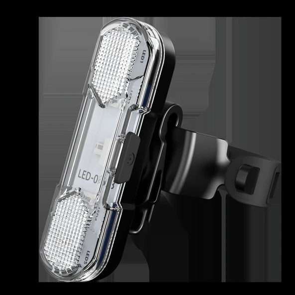T6 LED Bisiklet Arka Lambası - Beyaz - 200 Lumen - 360 Derece Ayarlanabilir