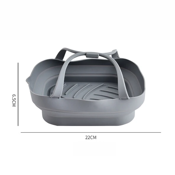 Silikon Fırın Tepsisi - Kırmızı - Tek Kullanımlık Değil - 22 cm - 7