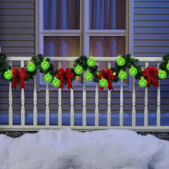 Cadılar Bayramı ve Noel Yeşil Top Işıklar - 1.5m 10 Top USB - 5