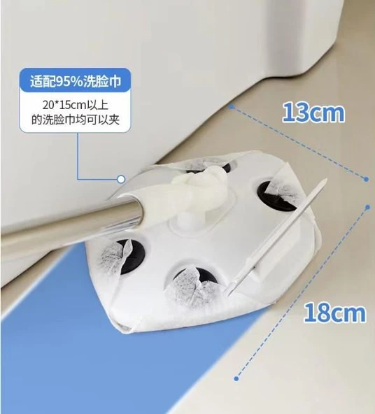 Islak Mendil Uyumlu Pratik Çek Çekli Mop - Resim 4