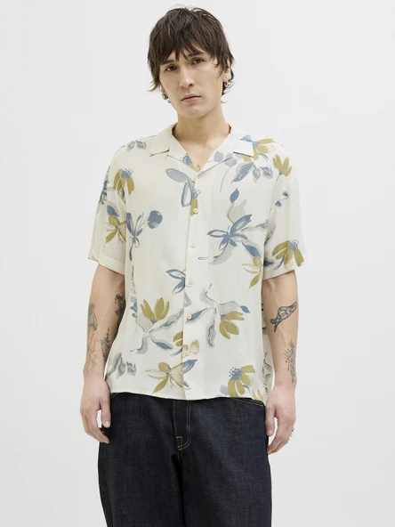 JACK JONES Erkek Viskon Desenli Gömlek 12271111