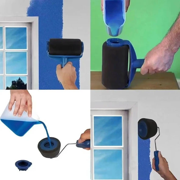 DIY Duvar Boya Rulo Fırça Seti - 6 Parça - 3