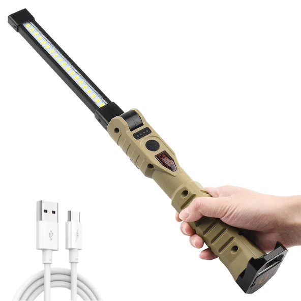 Katlanabilir COB XPE LED Çalışma Lambası - Büyük Boy Bej - 2