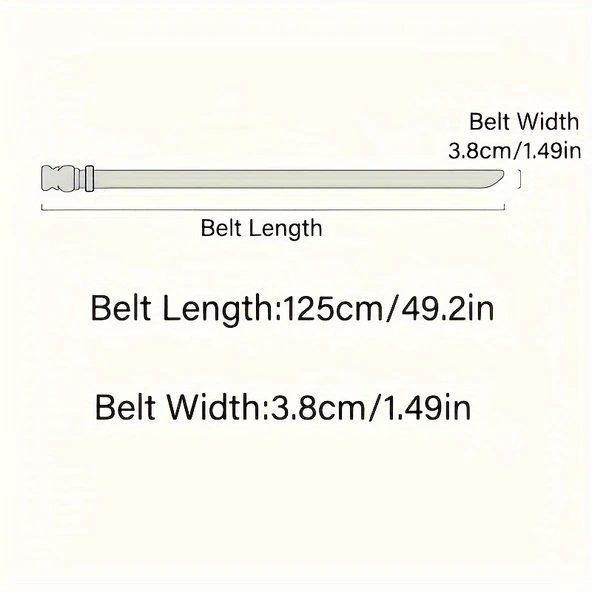 Erkek 125cm Naylon Örgü Hafif Nefes Alabilen Kemer - Yeşil - 3