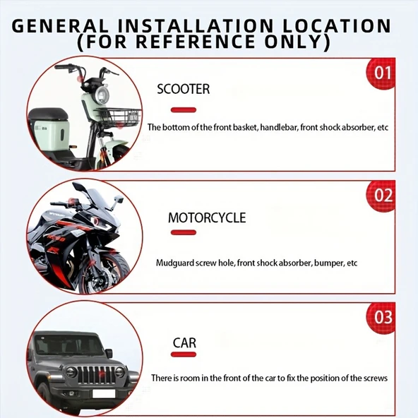 Motosiklet LED Spot Işık - Çift Renk - 1 Adet - 6