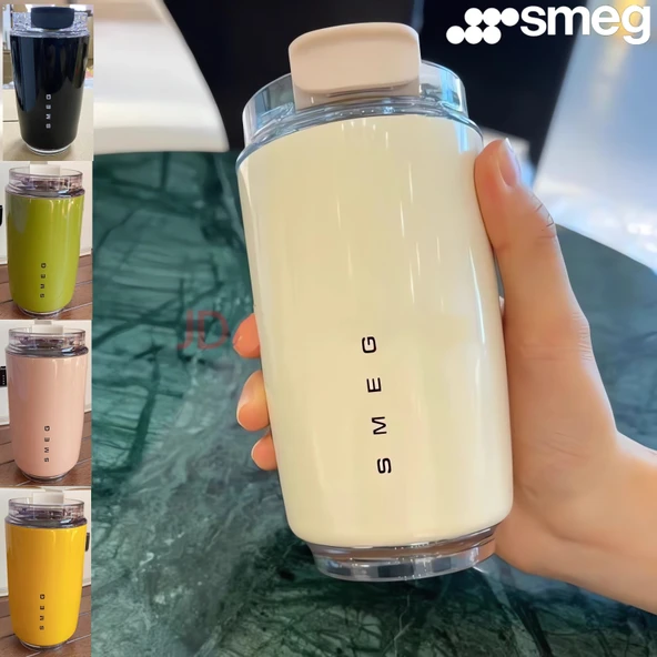 Paslanmaz Çelik Seyahat Kahve Kupası - Turuncu - 240ML - 3