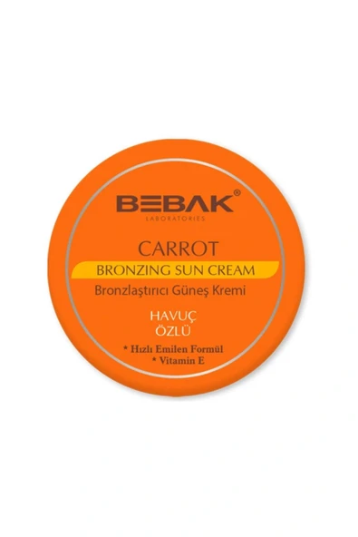 Bebak Havuç Özlü Güneş Bakım Kremi – Doğal Bronzluk Destekleyici, 100 ml - Resim 2