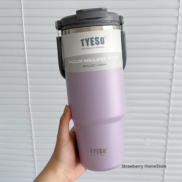 Paslanmaz Çelik Kahve Kupası - Mor - 1200ML