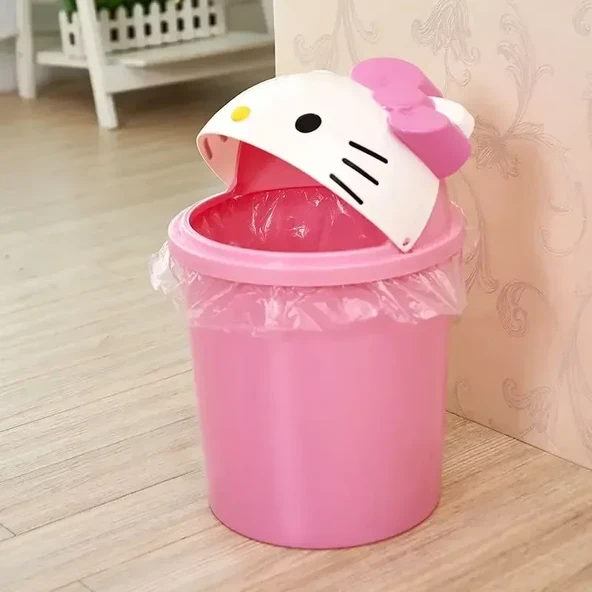 Sanrio Hello Kitty Kawaii Çöp Kutusu - Renk A - Küçük