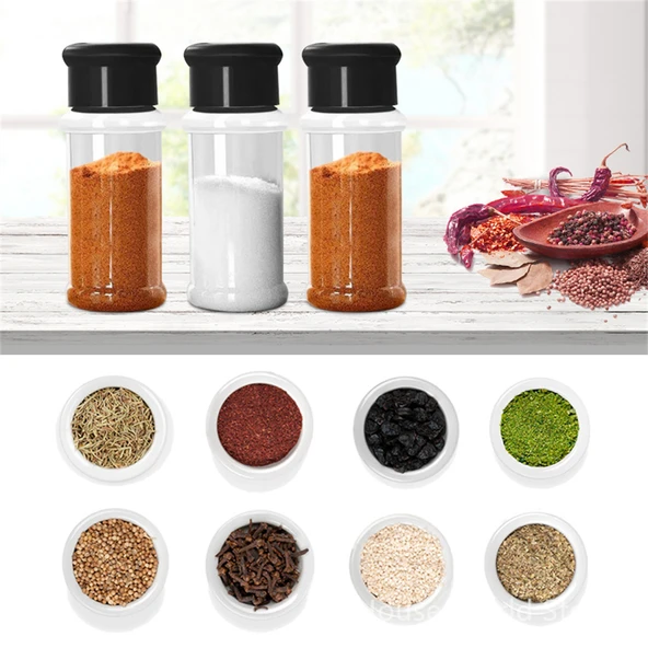 Baharat Kavanoz Seti - 5 Adet - Tuz Biber Şişeleri - 3