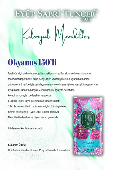 Kolonyalı Mendiller Okyanus, Verbena ve Çeşme Limonu ve ROSIE - Resim 4