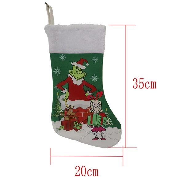 Yeşil Kabarık Noel Süs Seti - 35x20cm