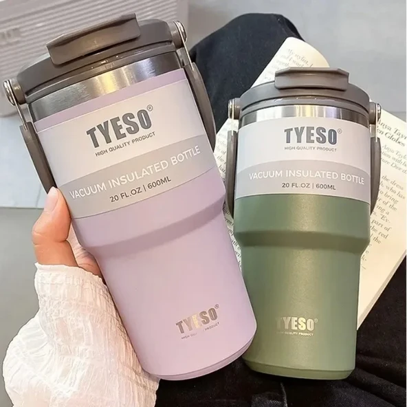 Paslanmaz Çelik Kahve Kupası - Mor - 900ML - 9