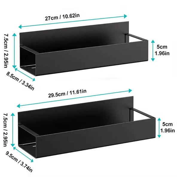 Mıknatıslı Buzdolabı Rafı Baharat Düzenleyici - Küçük ve Büyük Seti - 27-29.5 cm