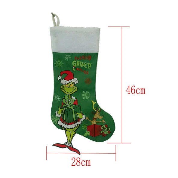 Yeşil Kabarık Noel Süs Seti - 46x28cm B