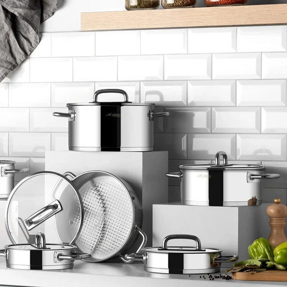 Aryıldız Studio Prestige 20 Parça Cam Kapak İdeal Çelik Çeyiz Seti - 4
