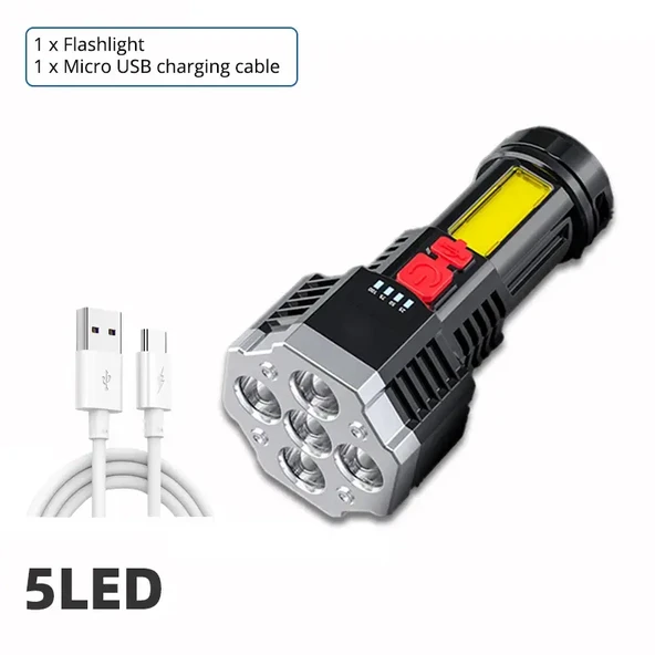 Şarjlı LED Kamp Feneri - H912 5LED