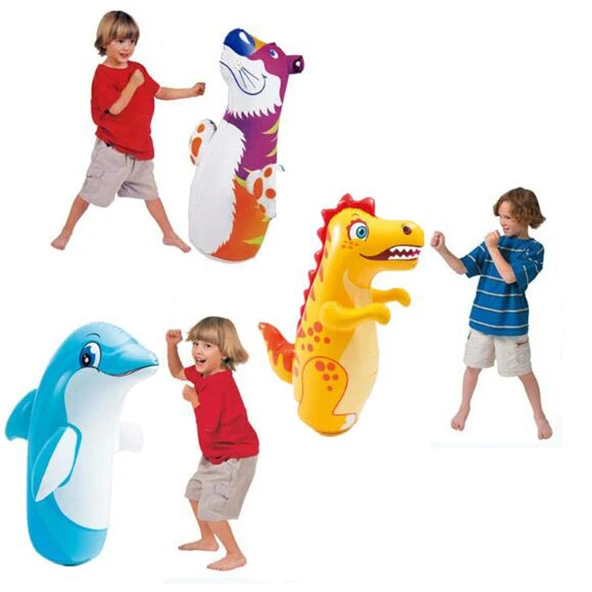 Şişme Tumbler Yumruk Torbası - Dinozor - 97x61 CM - 3