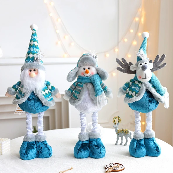 Geri Çekilebilir Noel Baba Süslemesi - 50cm - 5