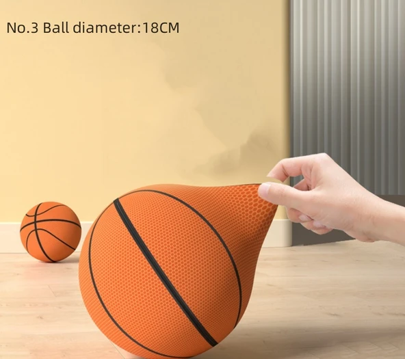 İç Mekan Sessiz Basketbol Topu - Sarı - No. 3