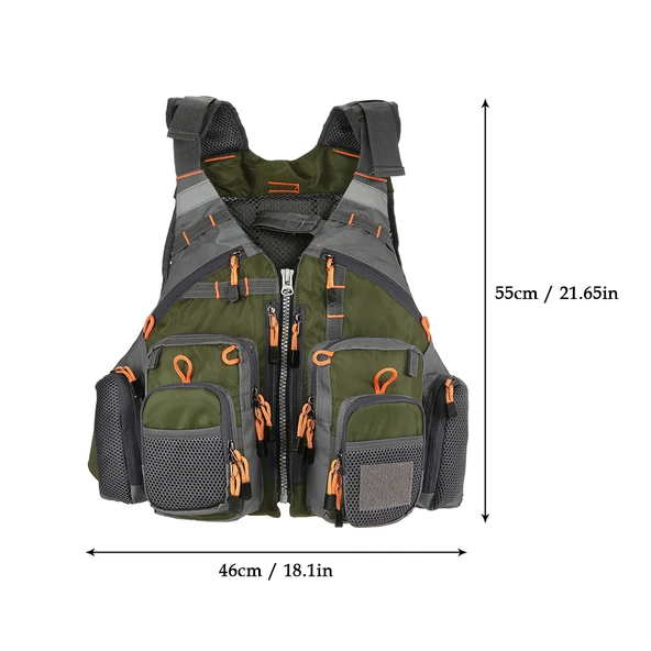 Yetişkin Balıkçı Can Yeleği - Koyu Gri - 7