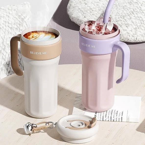 1.25L Izolasyonlu Su Şişesi - Pembe - 10