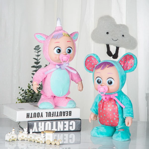 Ağlayan Bebek Müzik Oyuncağı - Tekboynuz Bebek Pembe - 6