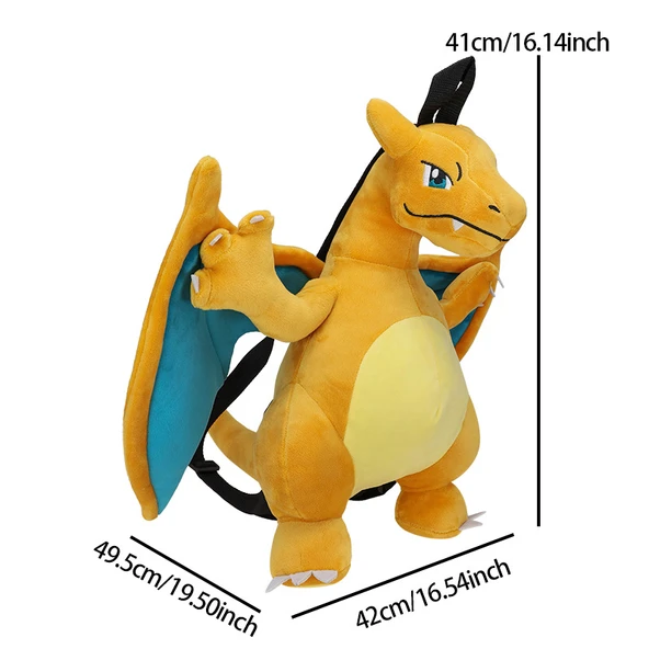 Pokemon Peluş Oyuncak Sırt Çantası - Renk 5 - 41x49.5x42 cm