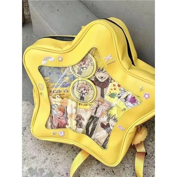 Kawaii Ita Çanta - Sarı - 30X27X8cm - 8