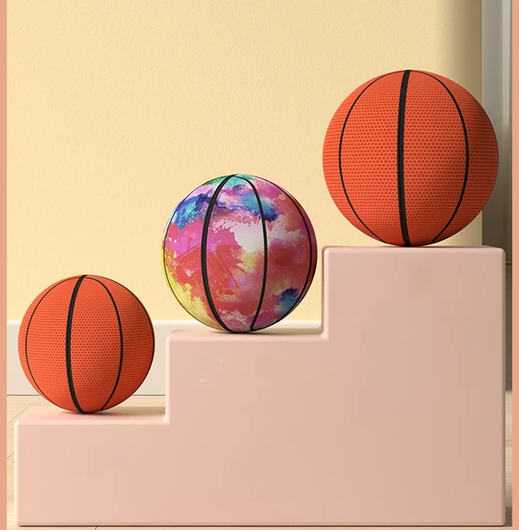 İç Mekan Sessiz Basketbol Topu - Çok Renkli - No. 5 - 3